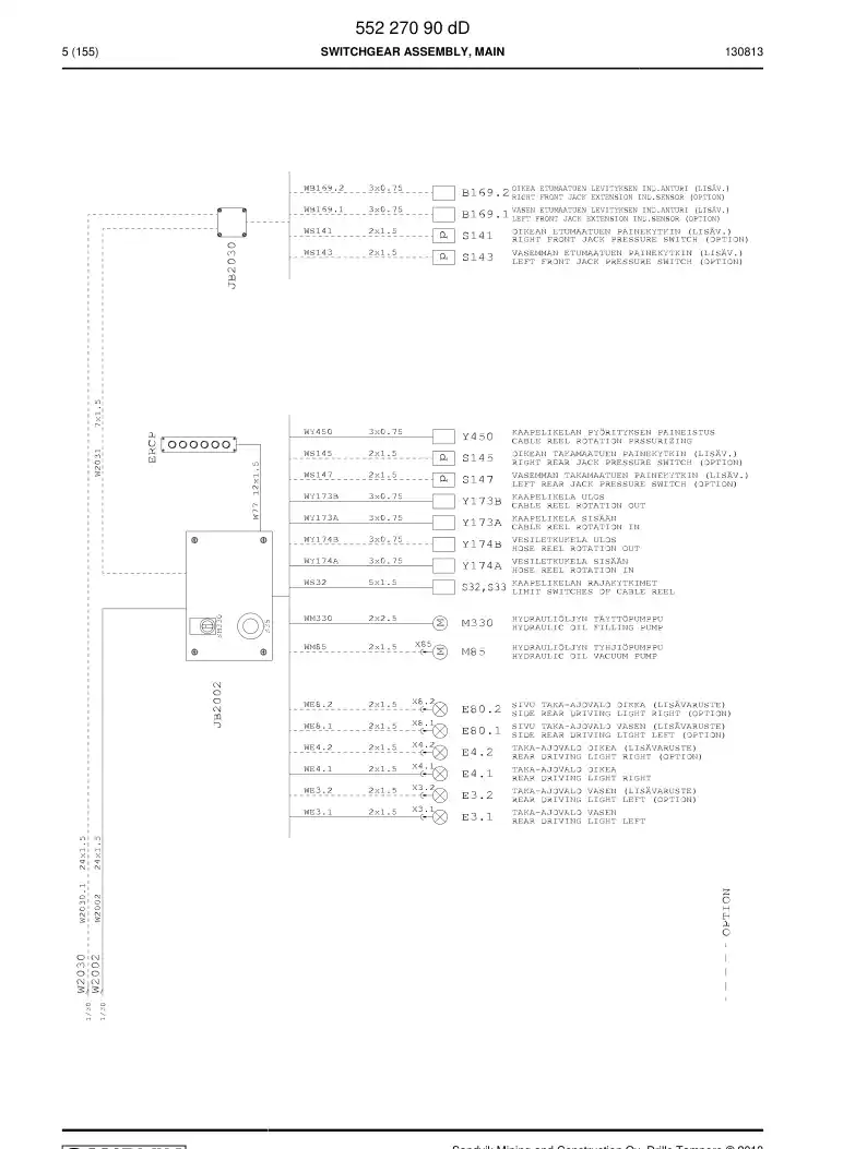 55202005a 552 020 05a Marking label set - Sandvik Technical Drawing
