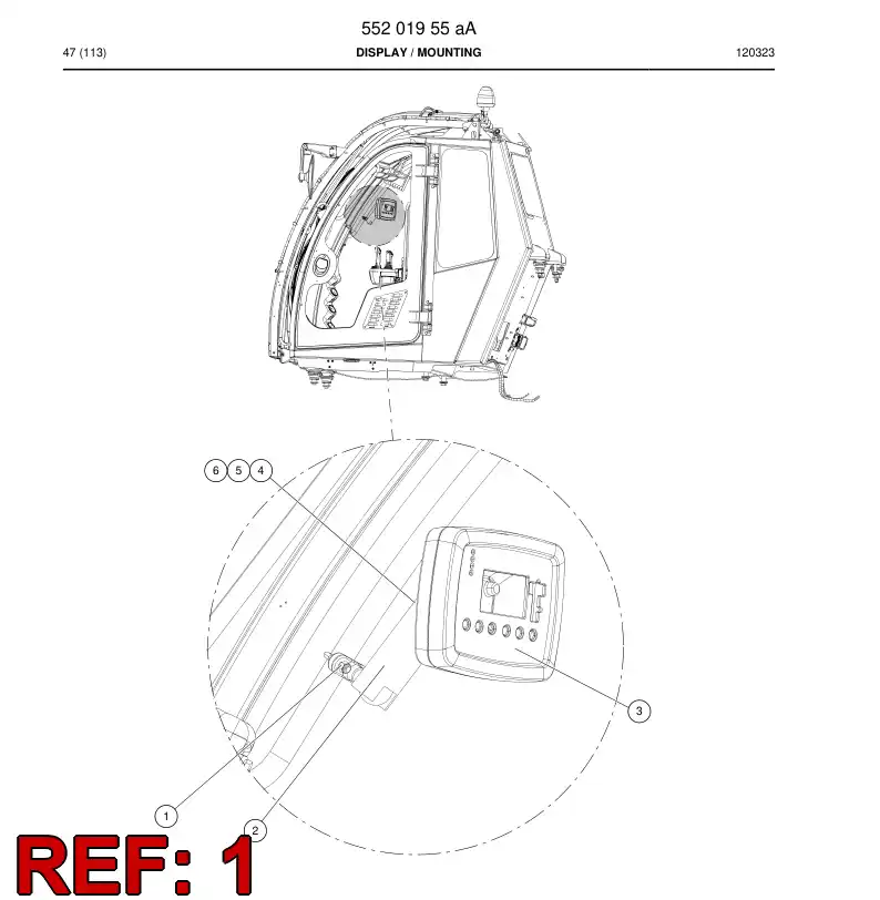 55202018 552 020 18 Bracket, Mounting - Sandvik Technical Drawing