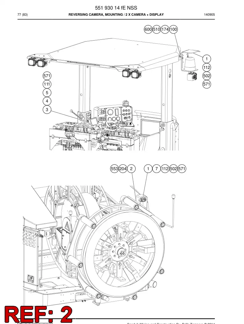 55202218a 552 022 18a Bracket - Sandvik Technical Drawing