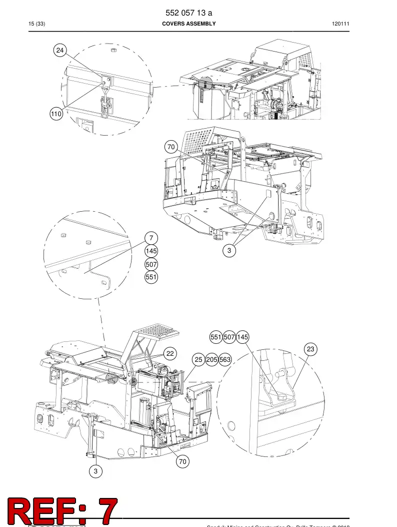 55202227 552 022 27 Support - Sandvik Technical Drawing