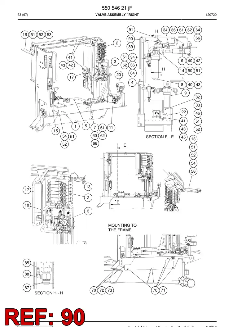 55202270 552 022 70 Tube end reducer - Sandvik Technical Drawing