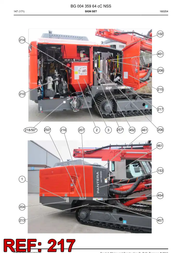 55202388a 552 023 88a Decal - Sandvik Technical Drawing