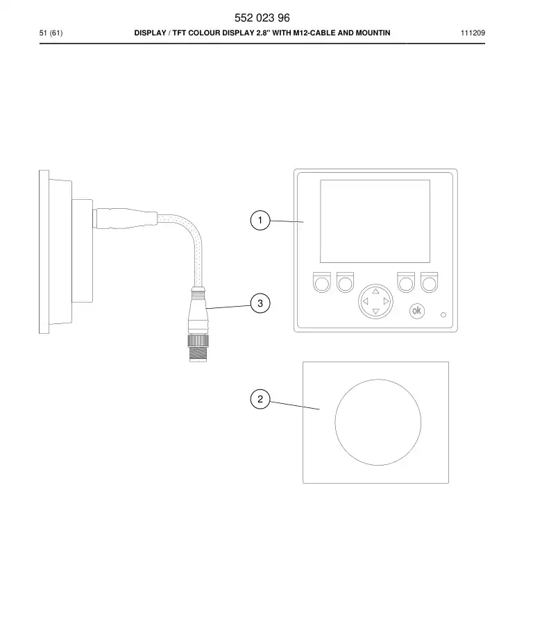 55202398 552 023 98 Plate, Mounting - Sandvik Technical Drawing