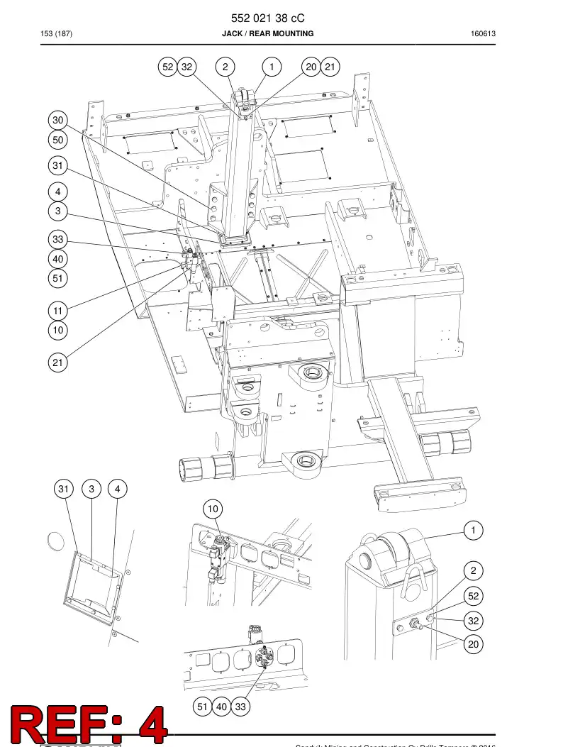 55202400b 552 024 00b Sheet, Rubber - Sandvik Technical Drawing