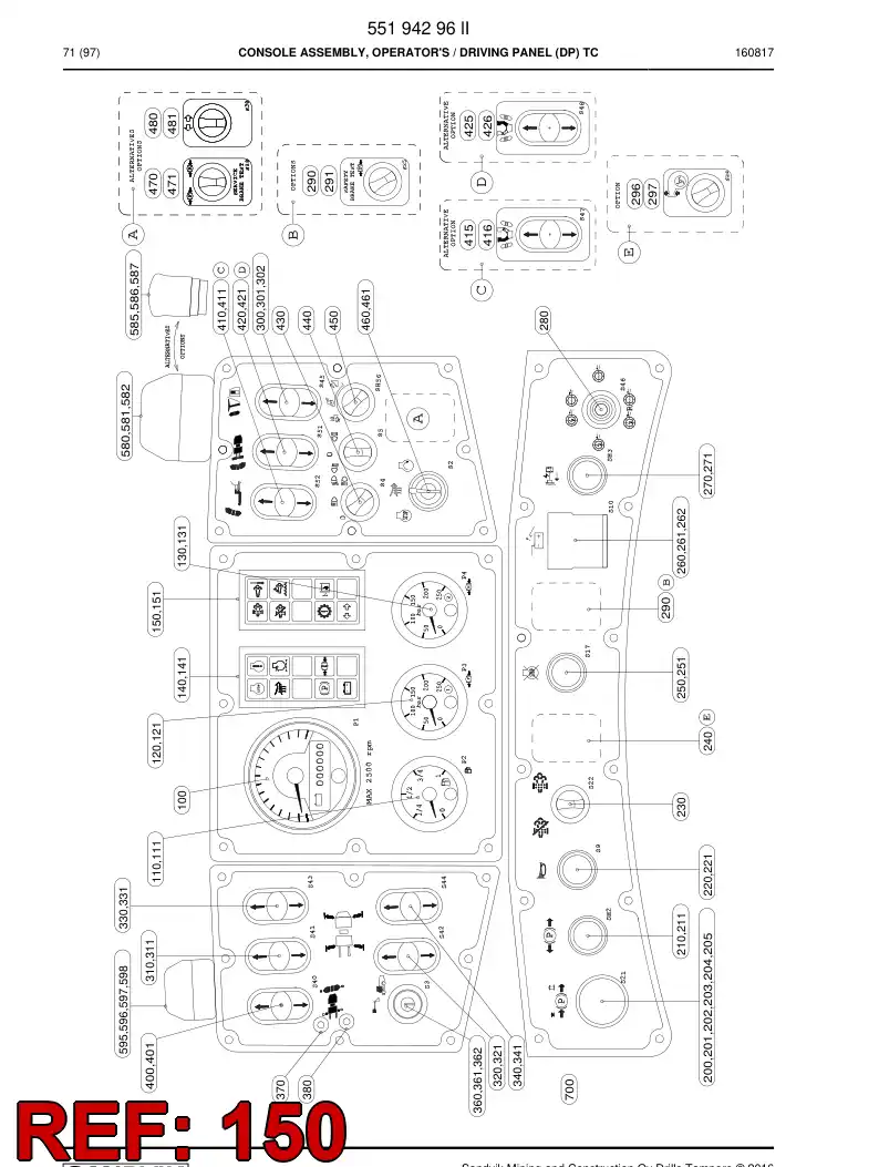 55202447 552 024 47 PRING, WARNING LIGHTS - Sandvik Technical Drawing