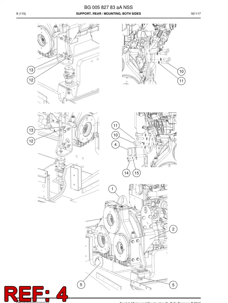 55202504 552 025 04 Bracket - Sandvik Technical Drawing