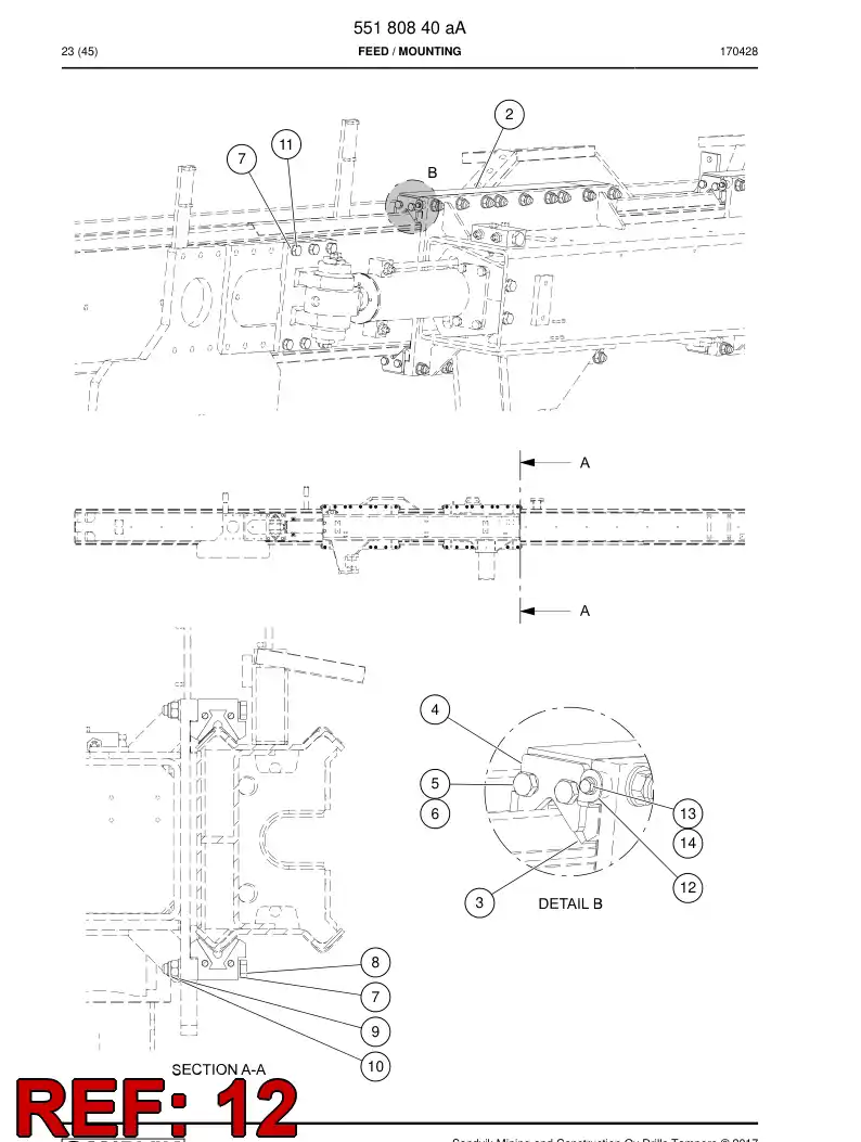 55202585 552 025 85 Shim - Sandvik Technical Drawing