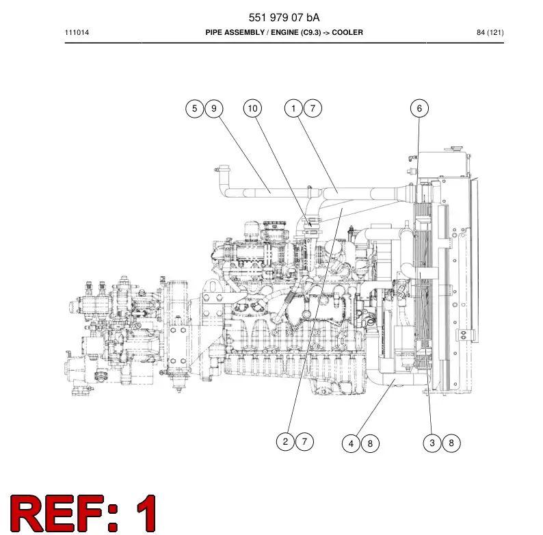 55202722 552 027 22 Cooling tube - Sandvik Technical Drawing