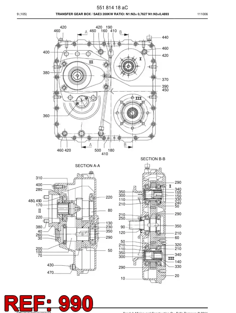 55202805 552 028 05 Oil - Sandvik Technical Drawing