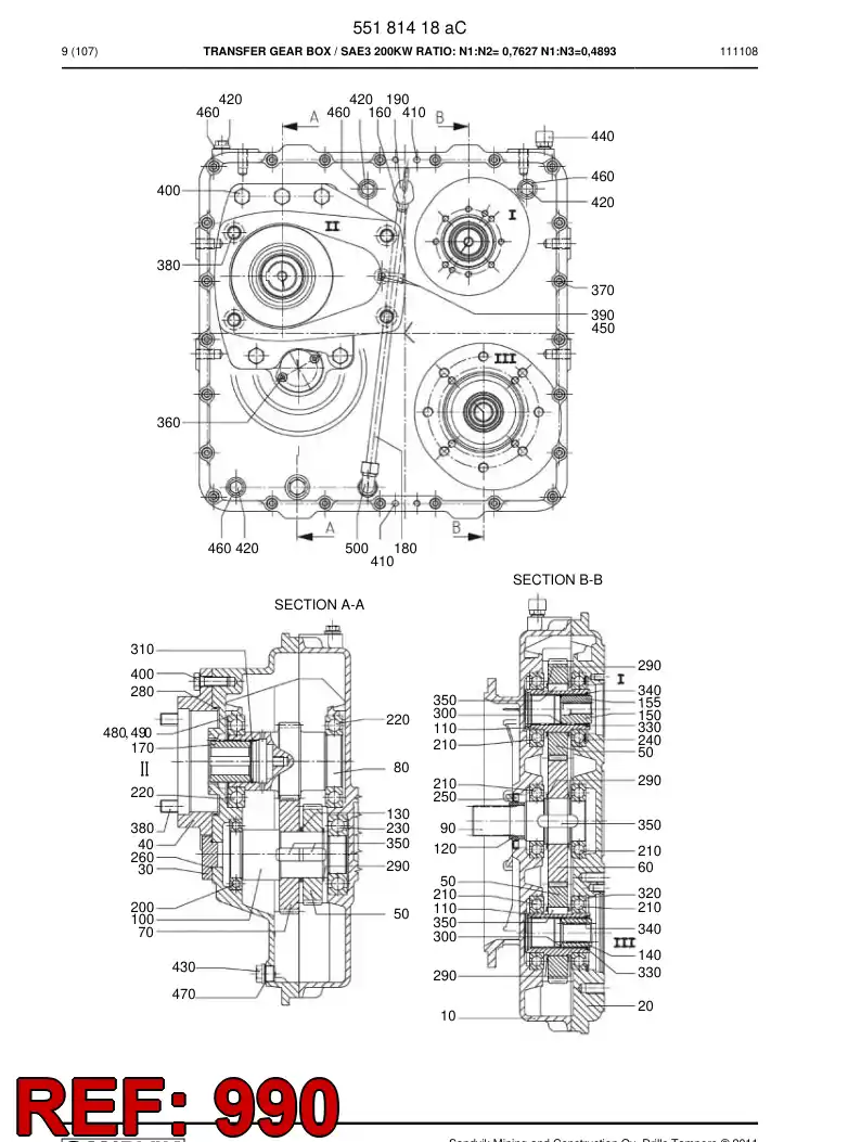 55202805a 552 028 05a Oil - Sandvik Technical Drawing