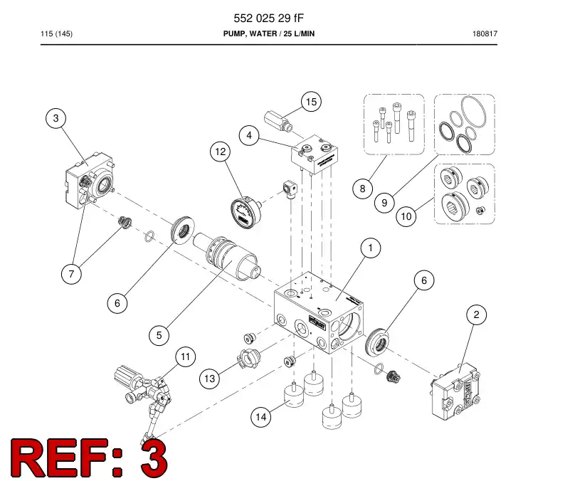 55202814a 552 028 14a Cover, End - Sandvik Technical Drawing