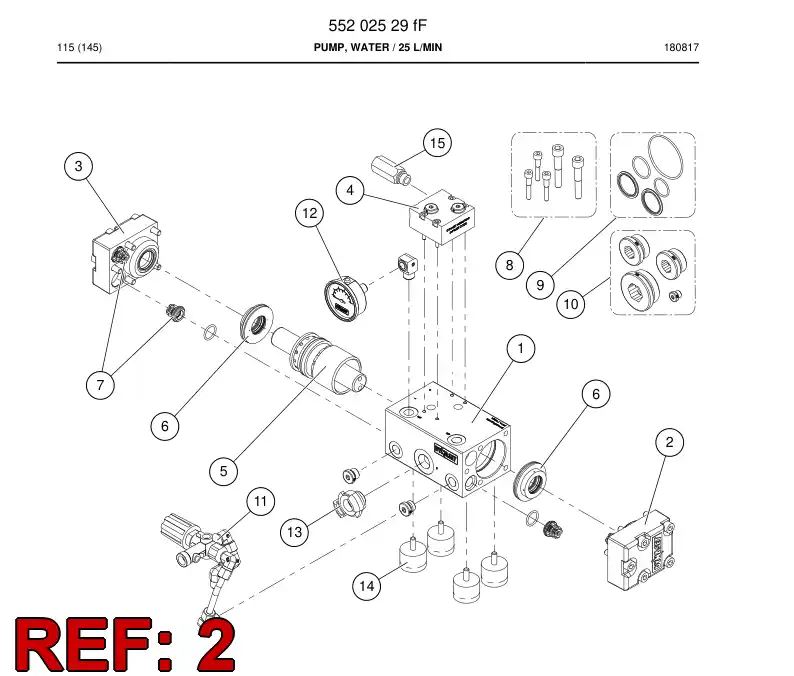 55202817a 552 028 17a Cover, End - Sandvik Technical Drawing