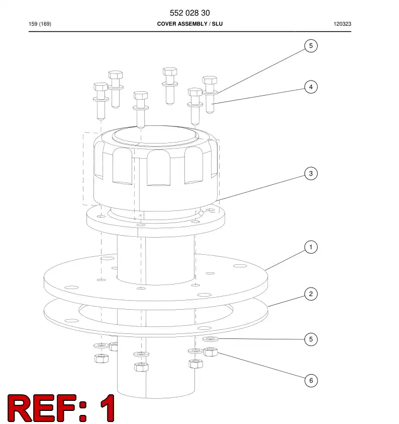 55202868 552 028 68 Cover - Sandvik Technical Drawing