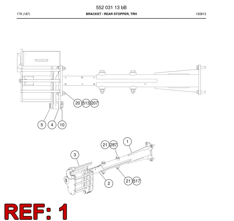 55203114a 552 031 14a Bracket - Sandvik Technical Drawing