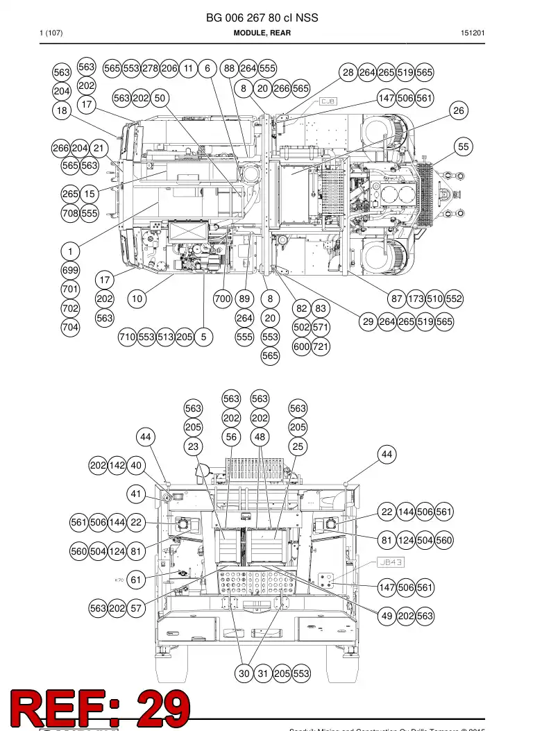 55203132a 552 031 32a Bracket, Mounting - Sandvik Technical Drawing