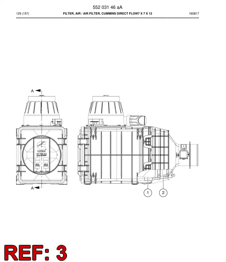 55203149a 552 031 49a Door - Sandvik Technical Drawing
