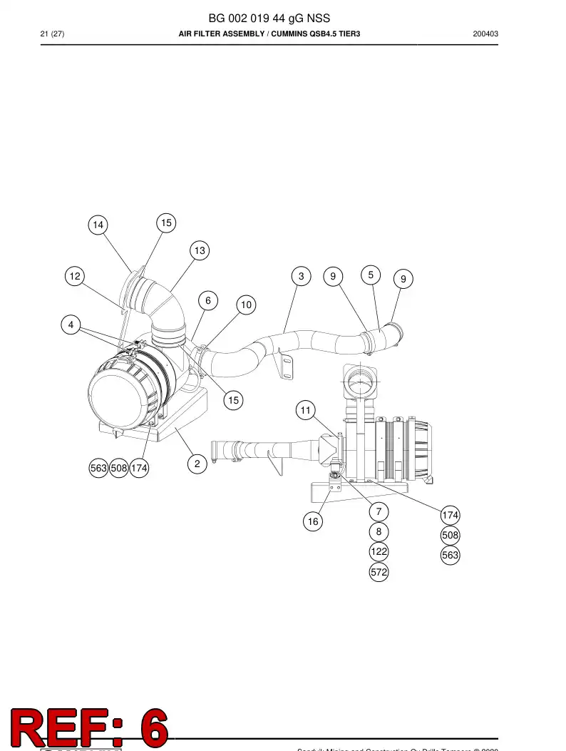 55203151a 552 031 51a Elbow, Air Hose - Sandvik Technical Drawing