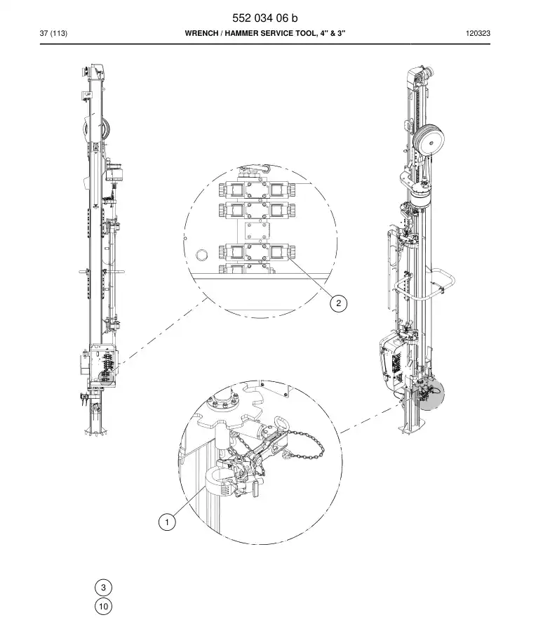 55203406b 552 034 06b WRENCH - Sandvik Technical Drawing