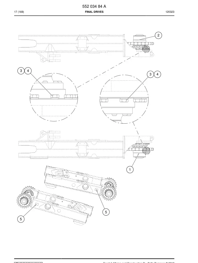 55203484 552 034 84 Final Drives - Sandvik Technical Drawing