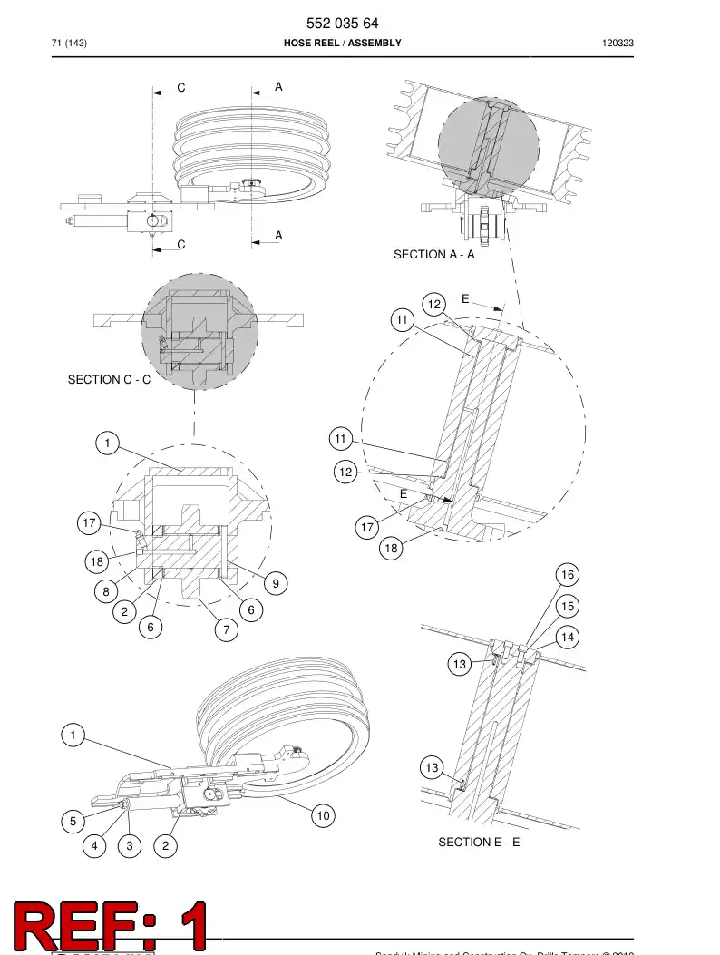 55203565 552 035 65 Frame - Sandvik Technical Drawing