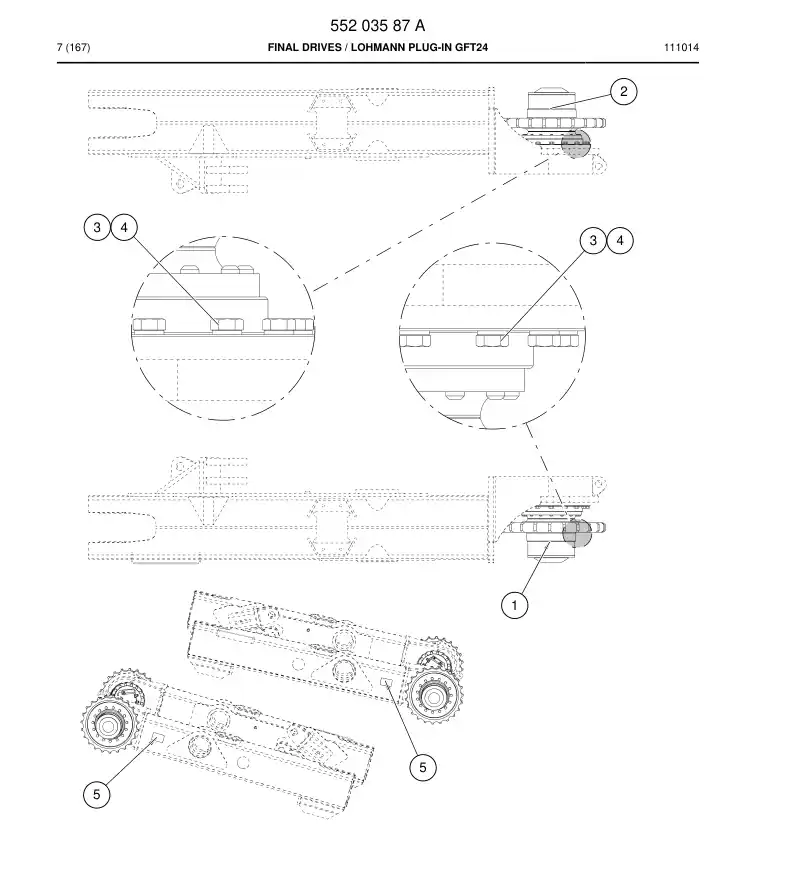 55203587 552 035 87 FINAL DRIVES - Sandvik Technical Drawing