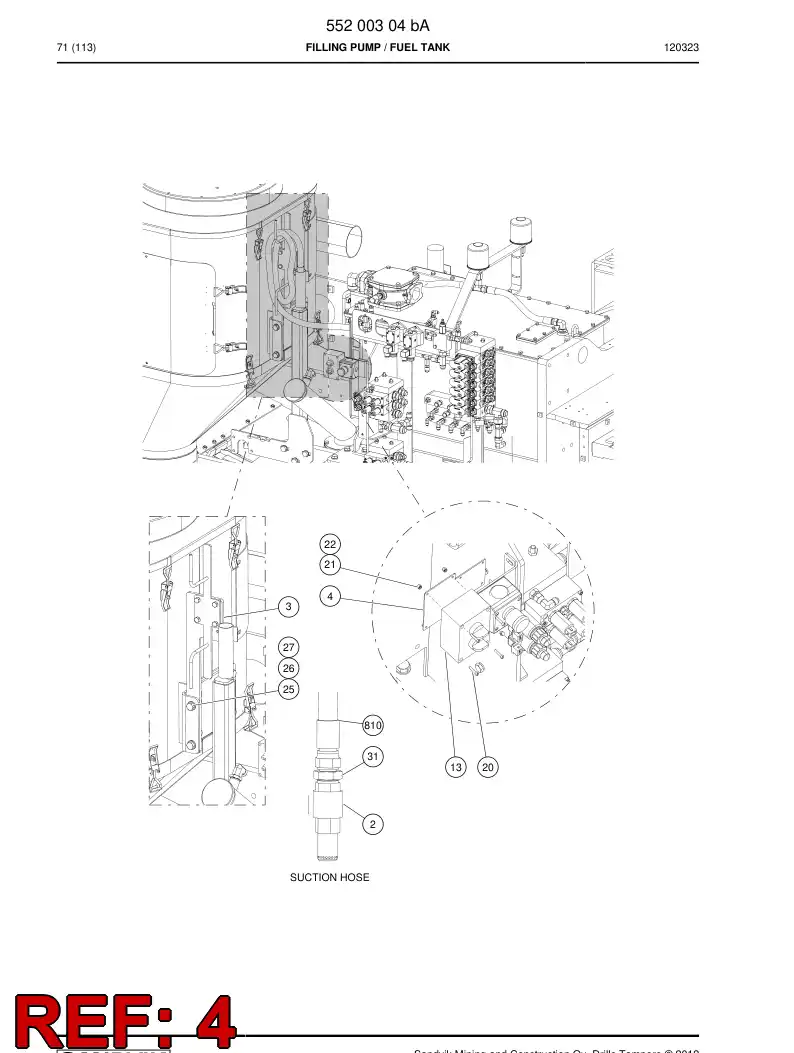55203588 552 035 88 Supporting block - Sandvik Technical Drawing