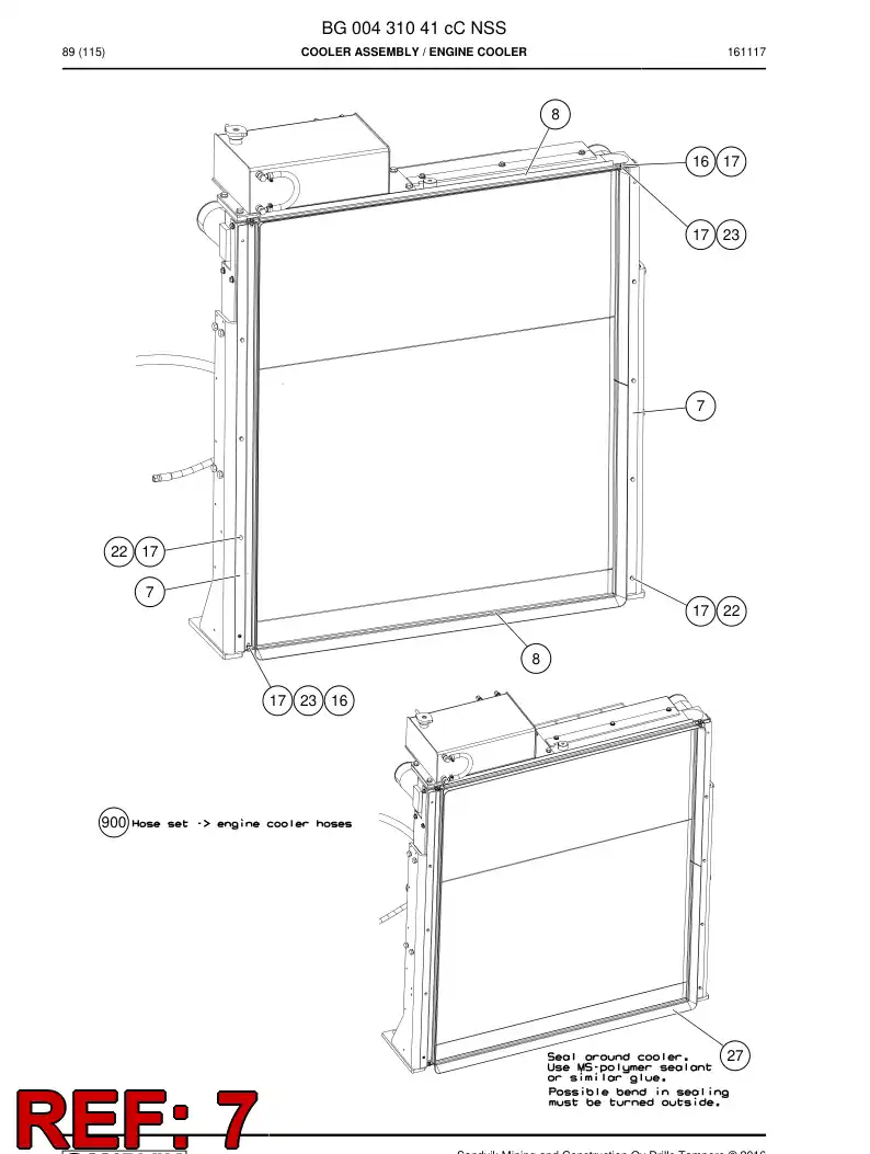 55203694 552 036 94 Bracket - Sandvik Technical Drawing