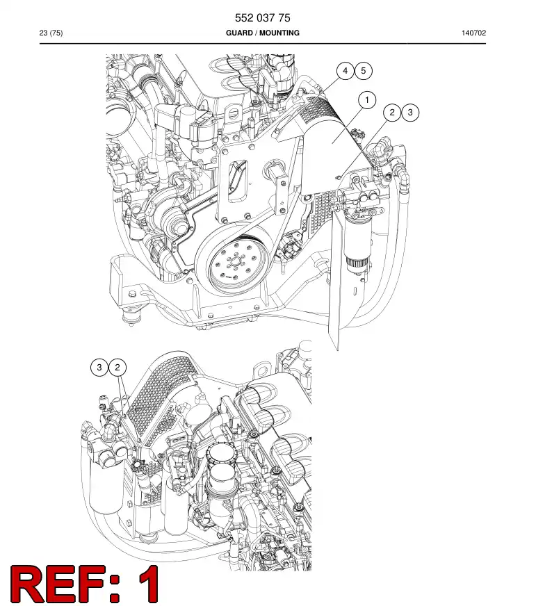 55203776 552 037 76 GUARD - Sandvik Technical Drawing