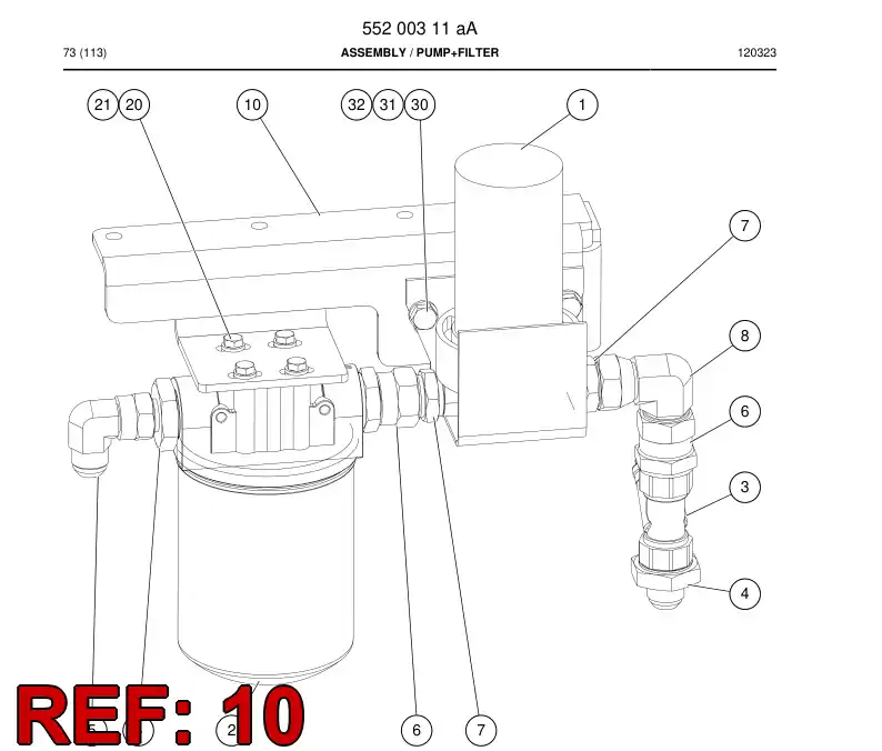 55203802 552 038 02 Supporting block - Sandvik Technical Drawing