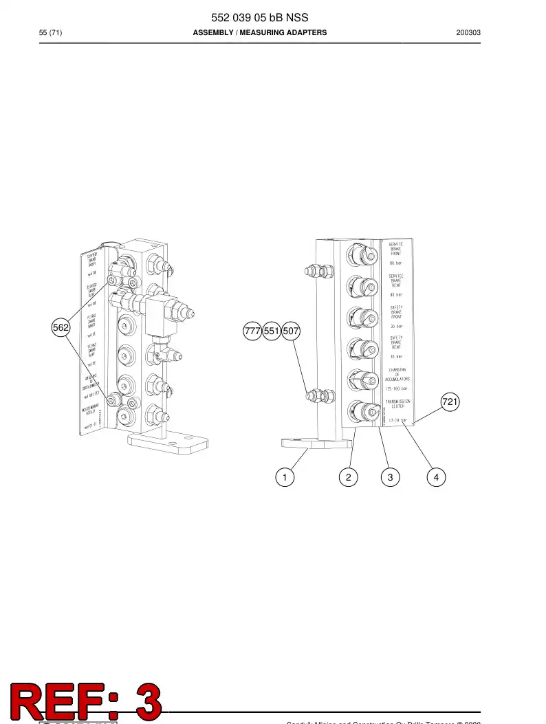 55203807b 552 038 07b Plate - Sandvik Technical Drawing