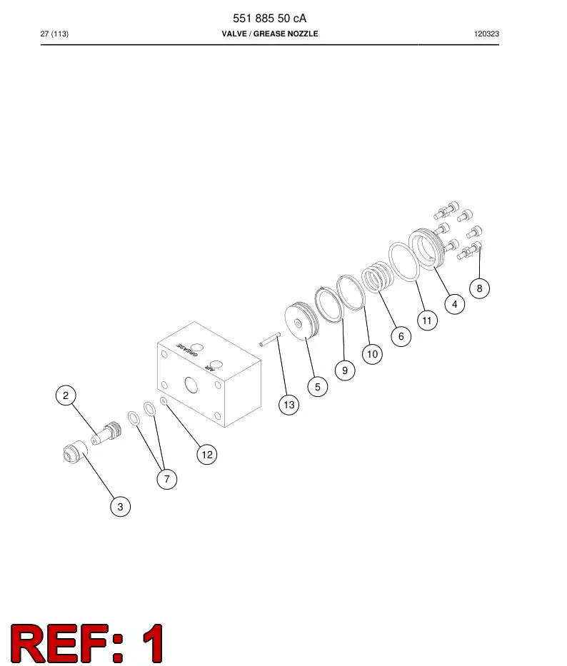 55203857 552 038 57 Seal kit - Sandvik Technical Drawing