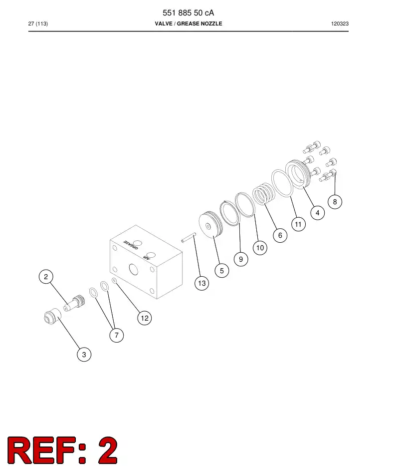 55203858 552 038 58 Repair kit - Sandvik Technical Drawing