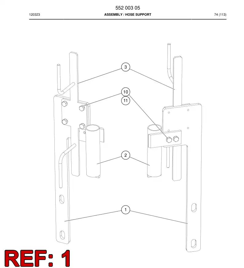 55203889 552 038 89 Supporting block - Sandvik Technical Drawing