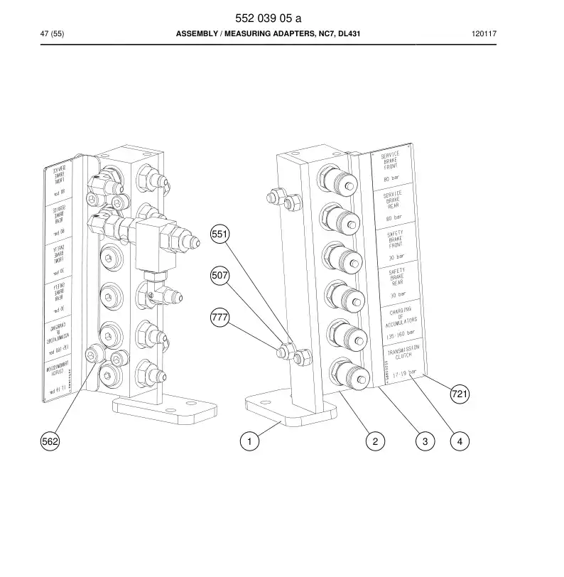 55203905b 552 039 05b ASSEMBLY - Sandvik Technical Drawing