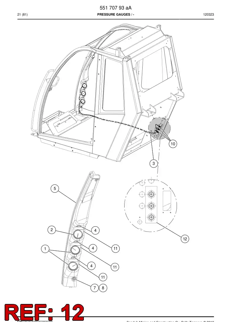 55204010 552 040 10 Decal - Sandvik Technical Drawing
