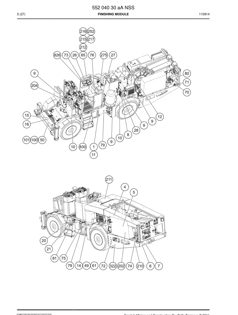 55204030a 552 040 30a Finishing module - Sandvik Technical Drawing