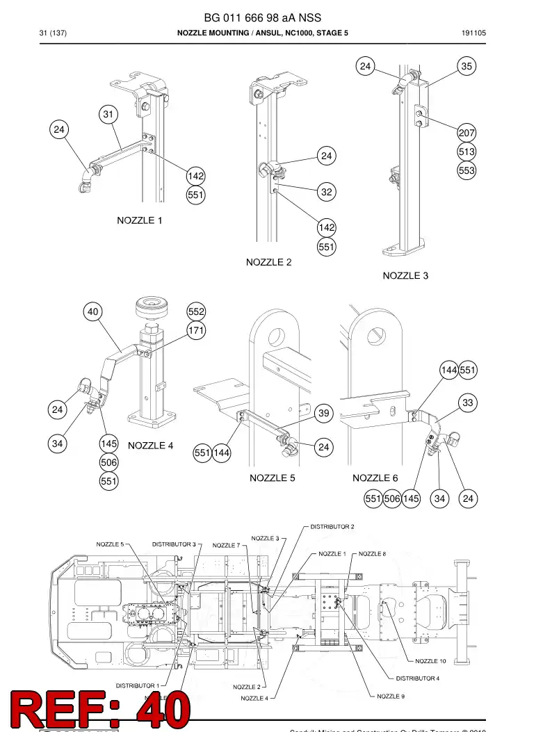 55204232 552 042 32 Bracket - Sandvik Technical Drawing