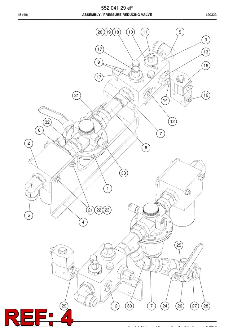 55204296 552 042 96 Plate - Sandvik Technical Drawing
