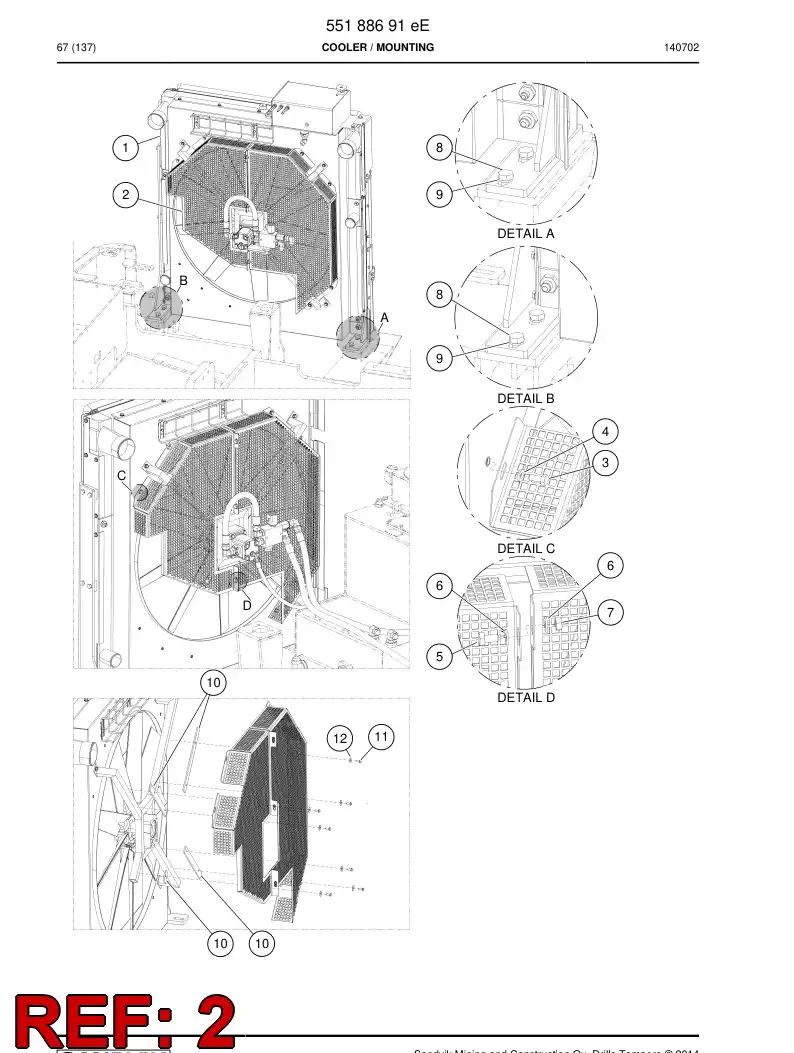 55204314a 552 043 14a Guard - Sandvik Technical Drawing