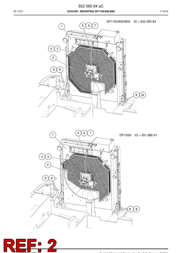 55204315 552 043 15 Guard - Sandvik Technical Drawing