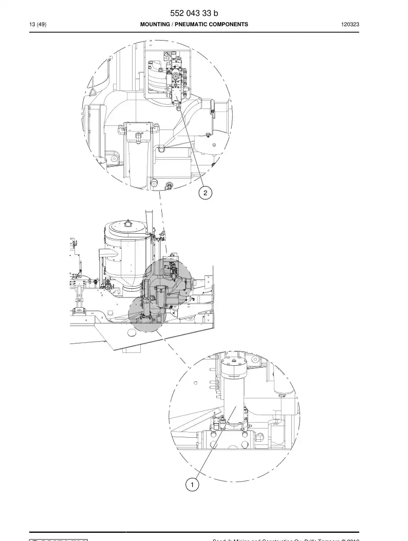 55204333b 552 043 33b Mounting - Sandvik Technical Drawing