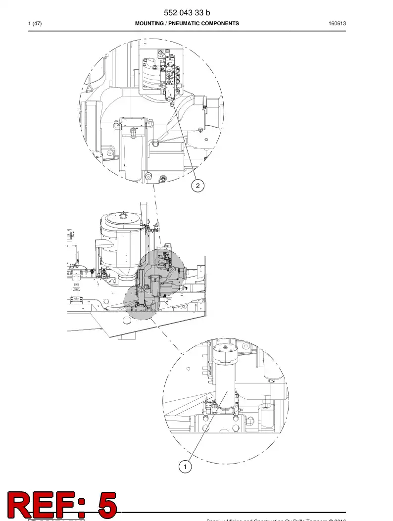 55204336j 552 043 36j Hose Set - Sandvik Technical Drawing