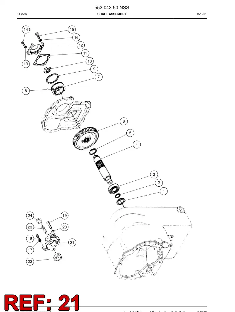 55204351 552 043 51 Cap - Sandvik Technical Drawing