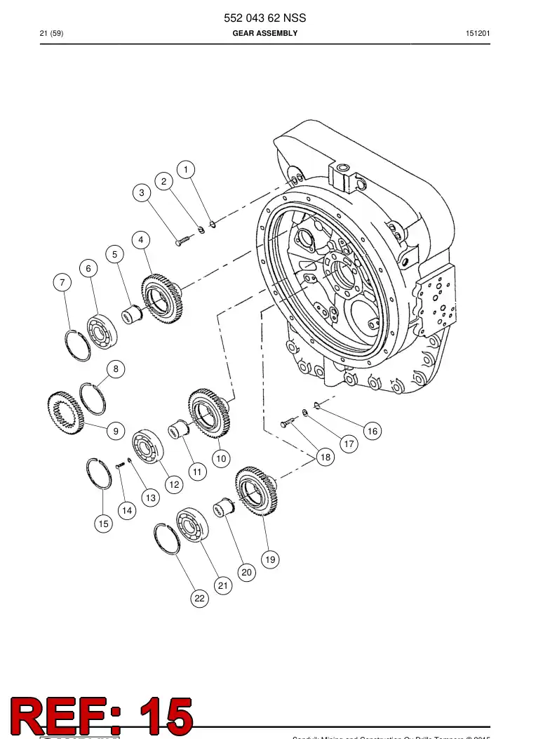 55204369 552 043 69 Circlip - Sandvik Technical Drawing