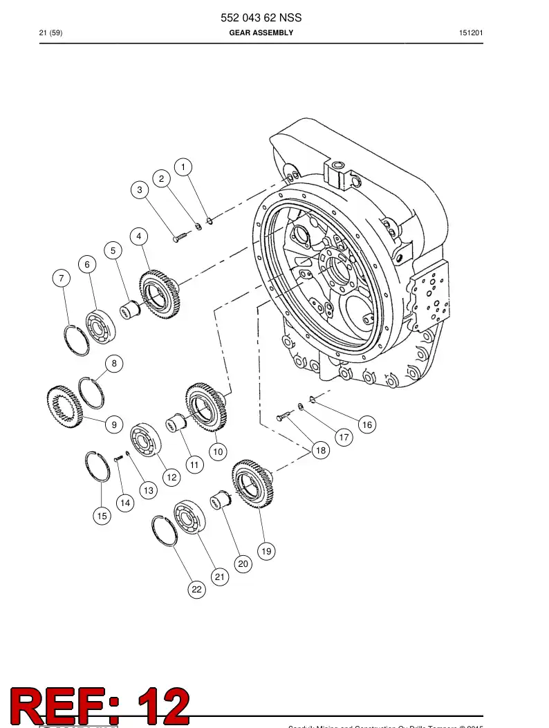 55204372 552 043 72 Bearing, Ball - Sandvik Technical Drawing