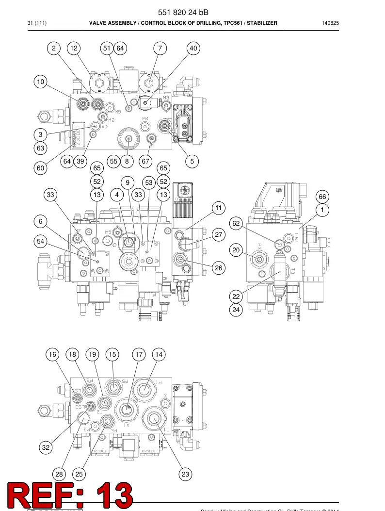 55204560 552 045 60 Frame - Sandvik Technical Drawing