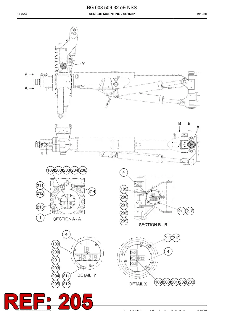 55204657 552 046 57 Sign - Sandvik Technical Drawing