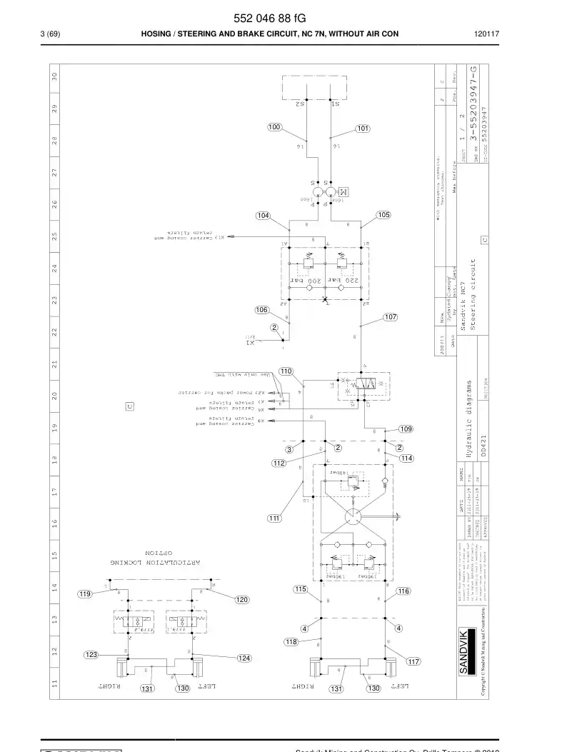 55204688n 552 046 88n Hosing Set - Sandvik Technical Drawing
