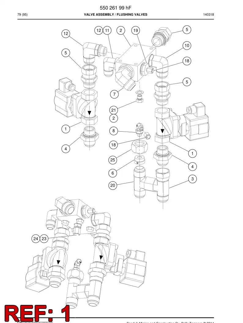 55204759b 552 047 59b Valve, Air - Sandvik Technical Drawing