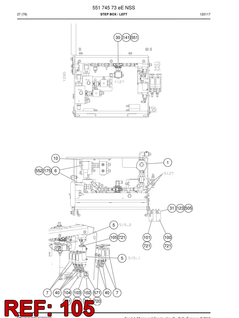 55204801 552 048 01 SEAL - Sandvik Technical Drawing